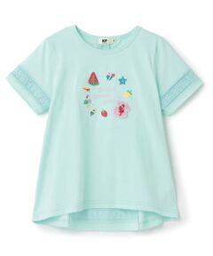 レース切り替え袖 Tシャツ