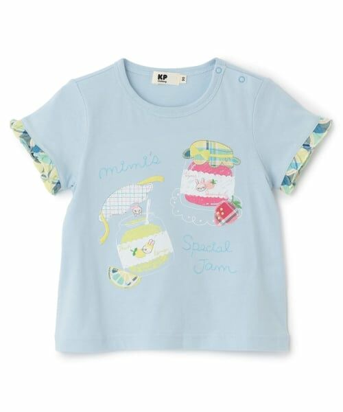 KP / ケーピー Tシャツ | mimiのジャムモチーフ Tシャツ（サックス）