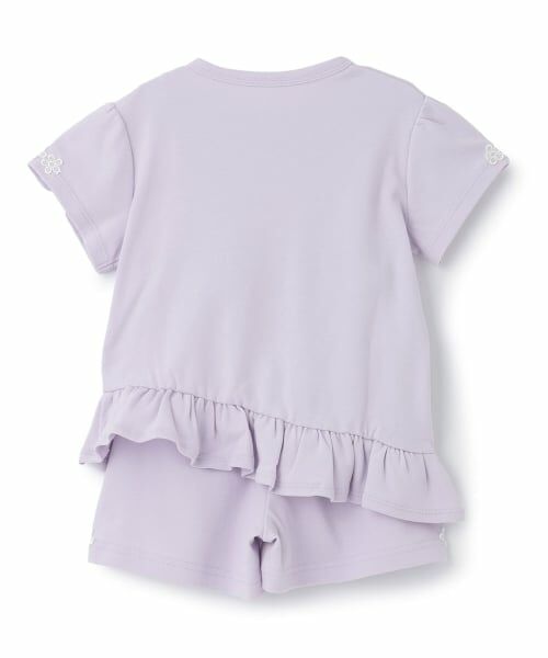 KP / ケーピー ルームウェア | 【ワンマイルOKラクカワセットアップ】フリルTシャツ・ショーツ | 詳細1