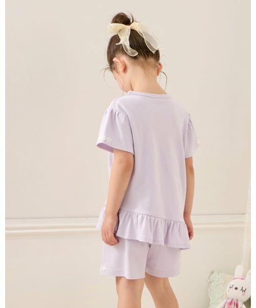 KP / ケーピー ルームウェア | 【ワンマイルOKラクカワセットアップ】フリルTシャツ・ショーツ | 詳細14