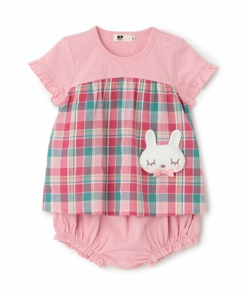 KP / ケーピー その他トップス | mimiちゃん チェックチュニック・ブルマセット（チェリー ピンク）