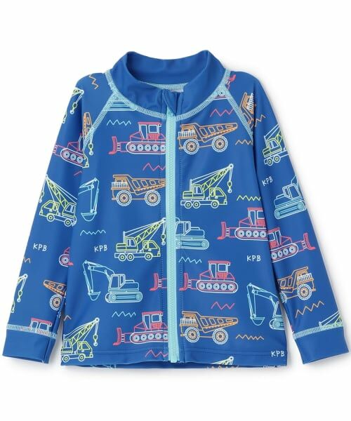 KP / ケーピー 水着・スイムグッズ | 働く車プリント ラッシュガード(ブルー)