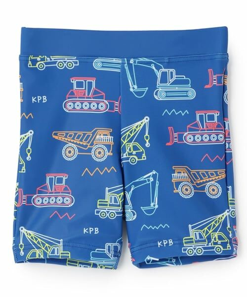 KP / ケーピー 水着・スイムグッズ | 働く車プリント スイムショーツ(ブルー)