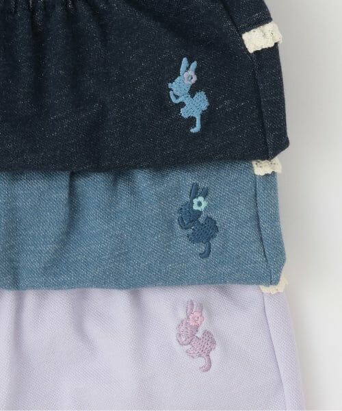 KP / ケーピー ショート・ハーフ・半端丈パンツ | デニム風ニットツイル パンツ 6分丈 | 詳細3