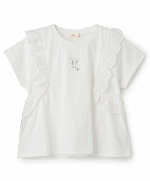 KP / ケーピー Tシャツ | 肩レースTシャツ(オフ ホワイト)