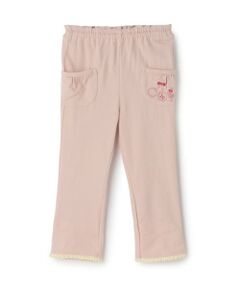 KP / ケーピー その他パンツ | デニム風ニットツイル 裾折り返し ロングパンツ