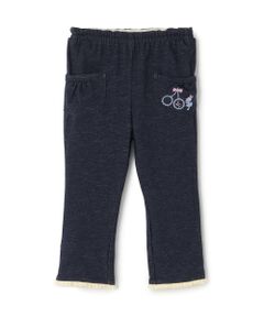 KP / ケーピー その他パンツ | デニム風ニットツイル 裾折り返し ロングパンツ