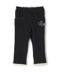 KP / ケーピー その他パンツ | デニム風ニットツイル 裾折り返し ロングパンツ