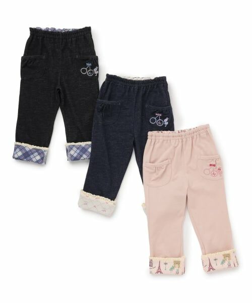 KP / ケーピー その他パンツ | デニム風ニットツイル 裾折り返し ロングパンツ | 詳細8