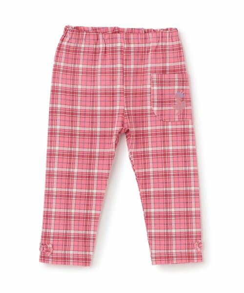 KP / ケーピー その他パンツ | ベア天竺 チェックプリント10分丈レギパン（ピンク）
