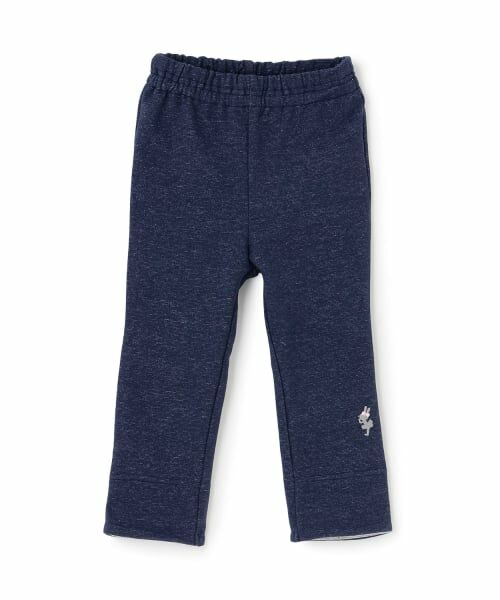 KP / ケーピー その他パンツ | 柔らかな生地 裾折り返しロングパンツ（紺）