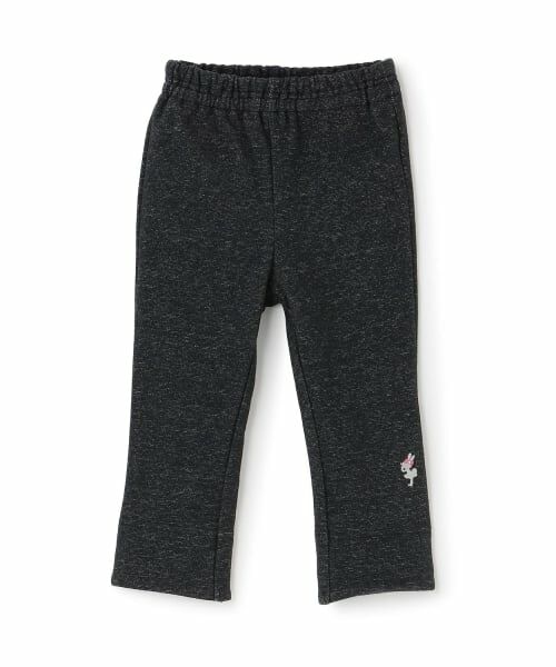 KP / ケーピー その他パンツ | 柔らかな生地 裾折り返しロングパンツ（黒）