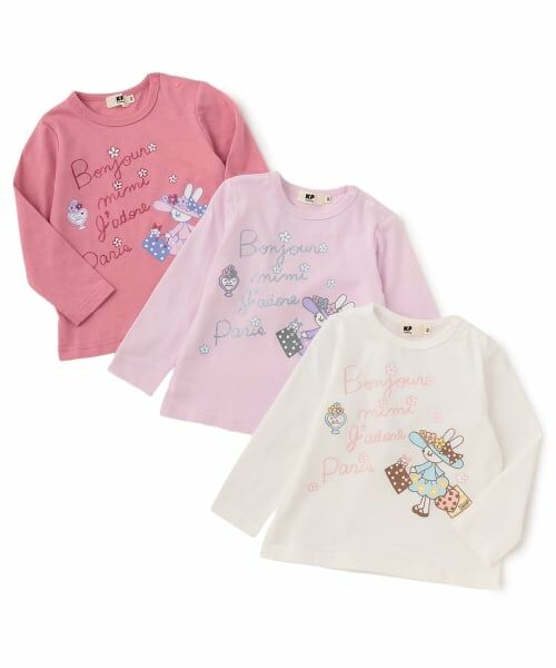 KP / ケーピー Tシャツ | mimiちゃんプリント長袖Tシャツ | 詳細5