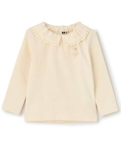 KP / ケーピー Tシャツ | 微起毛フライス　衿付きフリルＴシャツ
