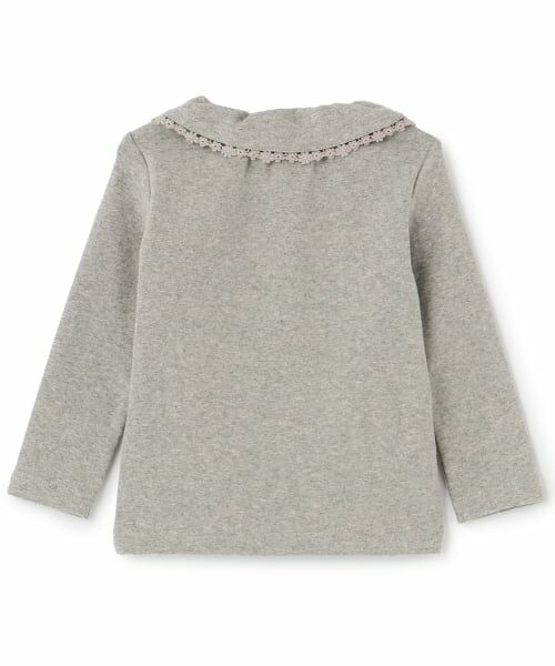 KP / ケーピー Tシャツ | 微起毛フライス 衿付きフリルTシャツ | 詳細1