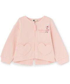KP / ケーピー カーディガン・ボレロ | mimiちゃん刺しゅう 裏毛ジップアップカーディガン