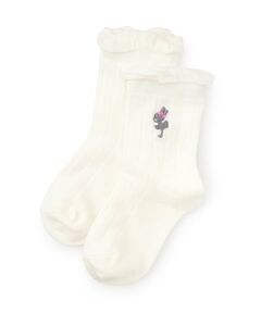 KP / ケーピー ソックス | mimiワンポイント刺しゅう クルーソックス