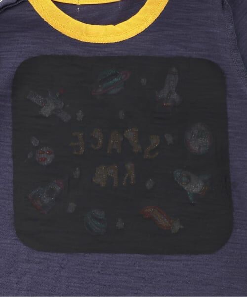 KP / ケーピー Tシャツ | 宇宙の乗り物刺しゅう 長袖Tシャツ | 詳細3