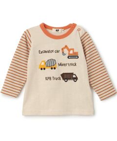 KP / ケーピー Tシャツ | 働く車アップリケ 長袖Ｔシャツ