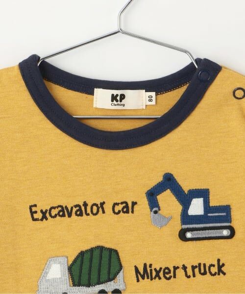 KP / ケーピー Tシャツ | 働く車アップリケ 長袖Tシャツ | 詳細2