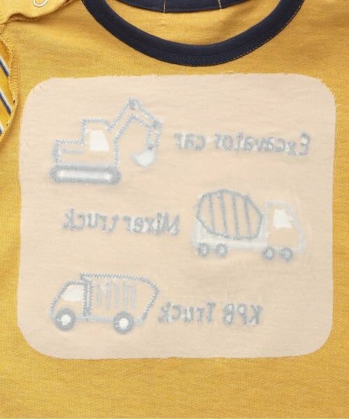 KP / ケーピー Tシャツ | 働く車アップリケ 長袖Tシャツ | 詳細3