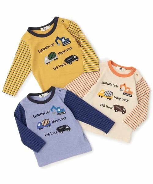KP / ケーピー Tシャツ | 働く車アップリケ 長袖Tシャツ | 詳細8