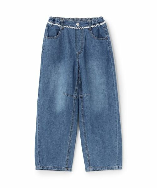 KP / ケーピー その他パンツ | レース付きロングデニムパンツ（紺）