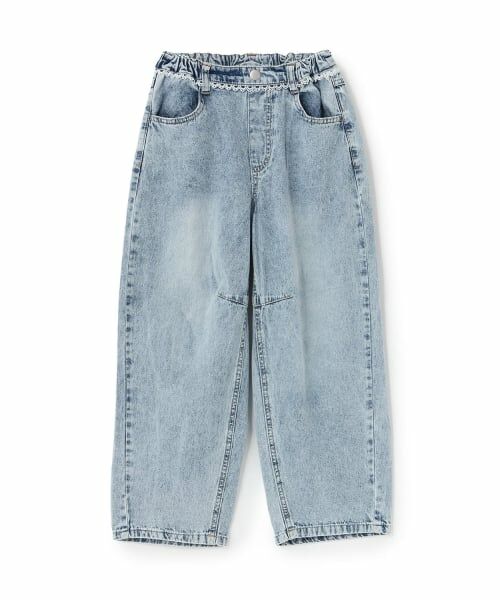 KP / ケーピー その他パンツ | レース付きロングデニムパンツ（サックス）
