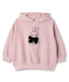 KP / ケーピー パーカー | ビッグリボン うさぎ刺しゅう パーカ