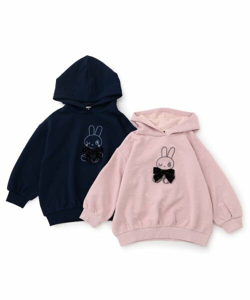 KP / ケーピー パーカー | ビッグリボン うさぎ刺しゅう パーカ | 詳細6