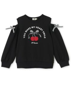 KP / ケーピー スウェット | チェリーグラフィック肩あきトップス