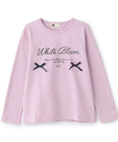 KP / ケーピー Tシャツ | 【GOOD PRICE】 リボン付きラインストーン長袖Ｔシャツ