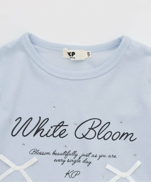 KP / ケーピー Tシャツ | 【GOOD PRICE】 リボン付きラインストーン長袖Tシャツ | 詳細2