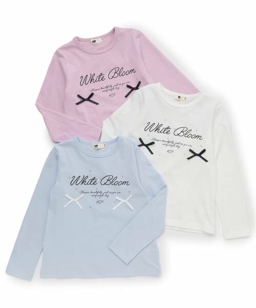 KP / ケーピー Tシャツ | 【GOOD PRICE】 リボン付きラインストーン長袖Tシャツ | 詳細5
