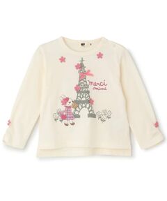 KP / ケーピー Tシャツ | mimiちゃんチェックアップリケ長袖Ｔシャツ