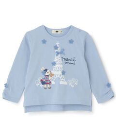 KP / ケーピー Tシャツ | mimiちゃんチェックアップリケ長袖Ｔシャツ