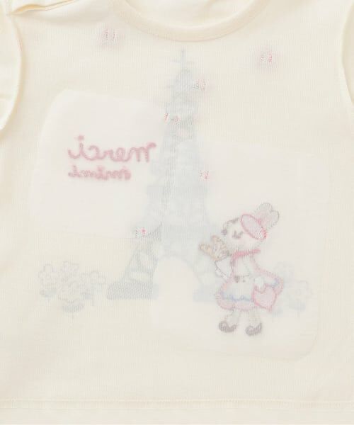 KP / ケーピー Tシャツ | mimiちゃんチェックアップリケ長袖Tシャツ | 詳細4