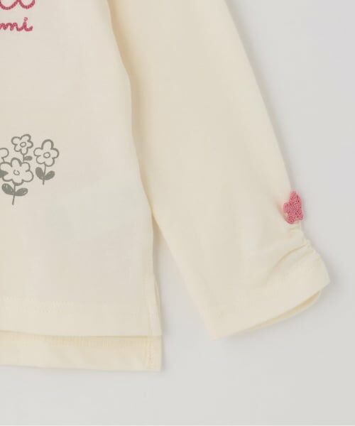 KP / ケーピー Tシャツ | mimiちゃんチェックアップリケ長袖Tシャツ | 詳細5
