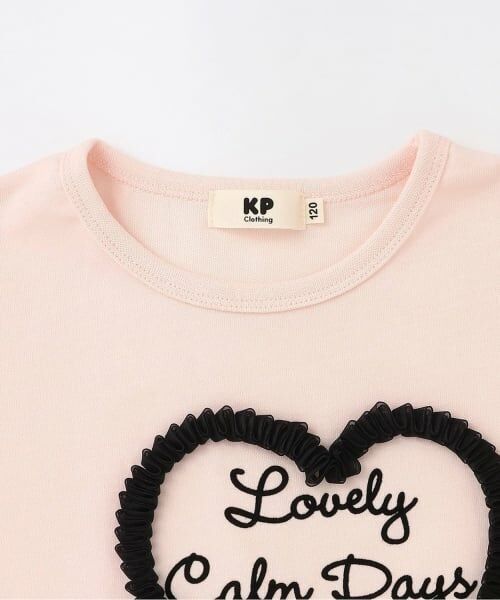 KP / ケーピー Tシャツ | 裾レース付きフリルハートモチーフトップス | 詳細2