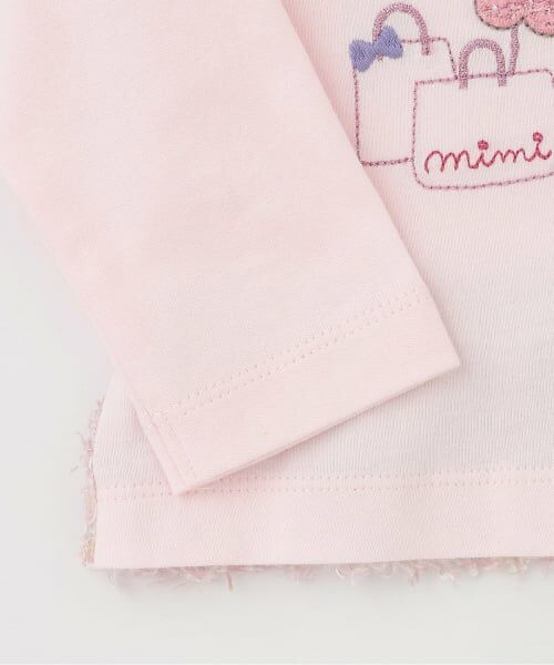 KP / ケーピー Tシャツ | mimiちゃんアップリケ シアーツイードフリル 長袖Tシャツ | 詳細4