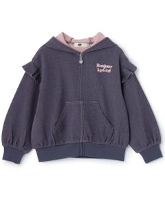 KP / ケーピー パーカー | 肩フリル ジップパーカ