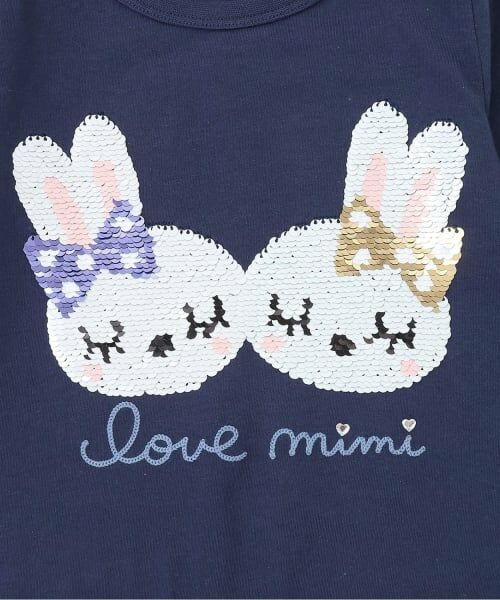 KP / ケーピー Tシャツ | 色が変わる mimiちゃんスパンコール 7分袖Ｔシャツ | 詳細3