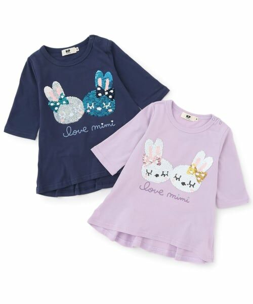 KP / ケーピー Tシャツ | 色が変わる mimiちゃんスパンコール 7分袖Ｔシャツ | 詳細9
