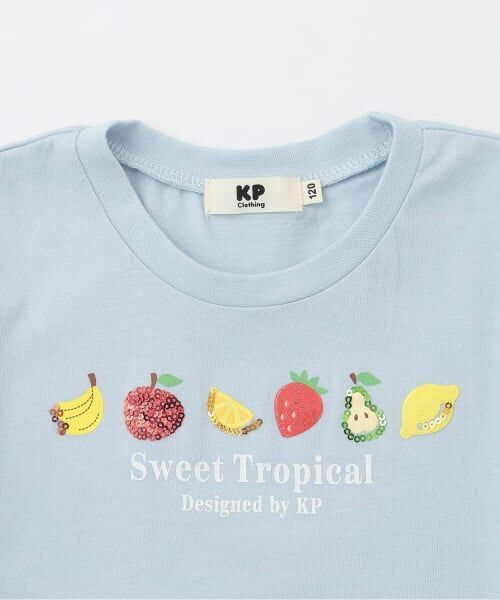 KP / ケーピー Tシャツ | フルーツスパンコール 肩あきTシャツ | 詳細2