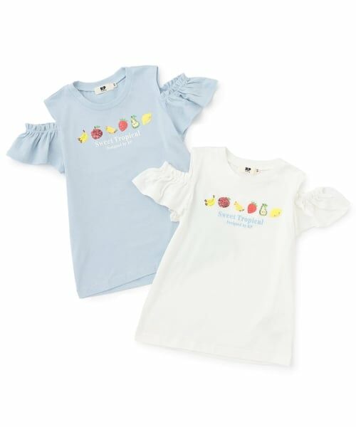 KP / ケーピー Tシャツ | フルーツスパンコール 肩あきTシャツ | 詳細7