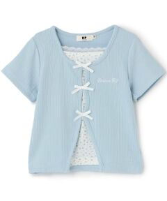 KP / ケーピー Tシャツ | カーディガンレイヤード風 半袖Ｔシャツ