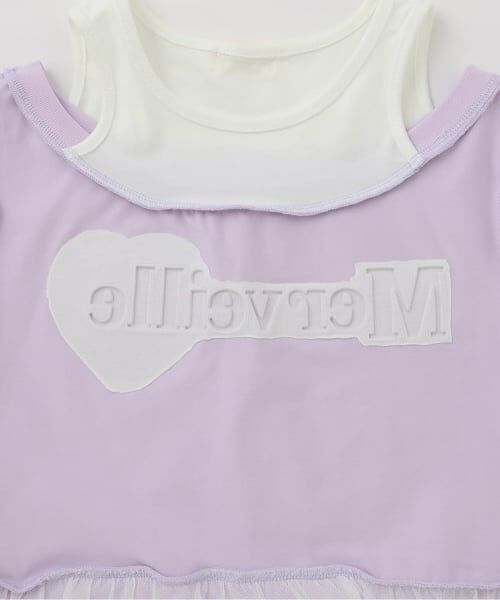 KP / ケーピー Tシャツ | レイヤード風 肩あき 長袖Tシャツ | 詳細3