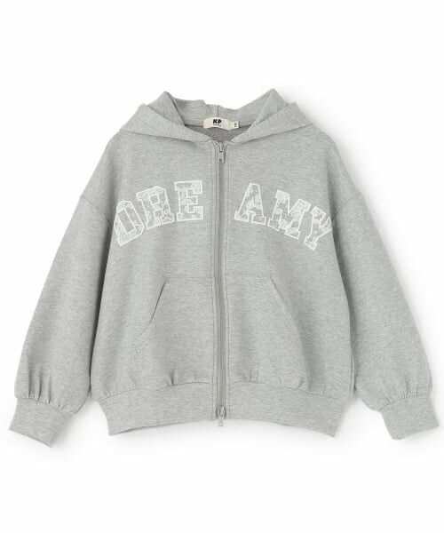 KP / ケーピー パーカー | 【接触冷感】【UVカット】 ラメジップ パーカ(トップ グレー)