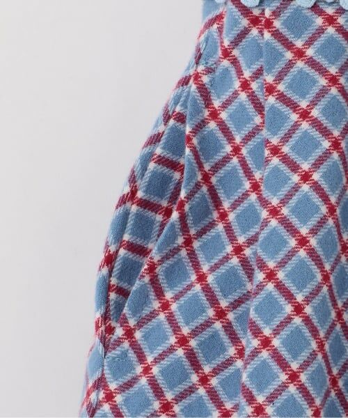 KP / ケーピー ミニ丈・ひざ丈ワンピース | 【リバーシブル】 mimiちゃんチェック×天竺 ジャンパースカート | 詳細6
