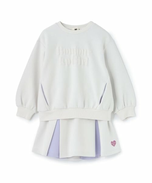 KP / ケーピー その他トップス | ロゴトレーナー×リボン刺しゅう スカパン セットアップ（トップ グレー）